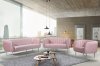 Willow Sofa 687 in Pink Velvet Fabric by Meridian w/Options