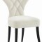 Leandra Dining Chair 742 Set of 2 Cream Velvet Fabric - Meridian