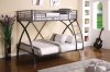 CM-BK1029 Apollo Twin/Full Bunk Bed in Gun Metal & Chrome Finish