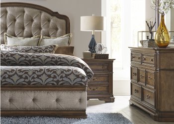 Amelia Bedroom 5Pc Set 487-BR in Antique Toffee by Liberty [LFBS-487-BR-QUB Amelia]