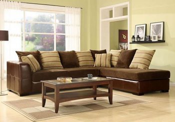 Chocolate Brown Ultra Plush Contemporary Sectional Sofa [AMSS-5065-Chocolate]