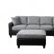 Vinny Sectional Sofa 552040 in Pewter & Black w/Options