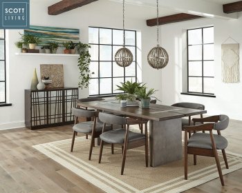 Twain Dining Table 108821 in Walnut - Scott Living by Coaster [CRDS-108821-Twain]