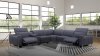 Hudson Power Motion Sectional Sofa Slate Leather - Beverly Hills