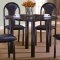 Black High Gloss Finish Contemporary 5PC Dinette w/Octagon Table