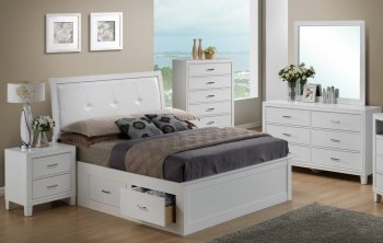 G1275B Bedroom Set in White by Glory Furniture w/Options [GYBS-G1275B]