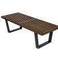 Inwood Bench NB48DW in Dark Walnut by LeisureMod w/Options