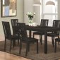 Plano 105021 Dining Set 5Pc in Black by Coaster w/Options