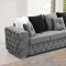 LCL-027 Sectional Sofa in Gray Velvet