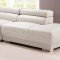 8097 Sectional Sofa in White Bonded Leather