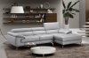 Liam A973b Sectional Sofa in Light Grey Premium Leather by J&M