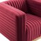 Charisma Accent Chair in Maroon Velvet by Modway