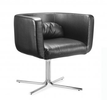 Maria Chair in Black Leatherette by Whiteline Imports [WLCC-Maria Black]