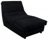 Black Fabric Modern Elegant Chaise Lounger