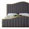 Jolie Bed in Grey Velvet Fabric by Meridian w/Options