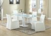 Grace Dining Table 5Pc Set in White w/Camila Chairs by Chintaly