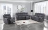 U5990 Motion Sofa & Loveseat Set in Charcoal Fabric by Global