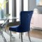 Carmen Dining Chair 743 Set of 2 Navy Velvet Fabric by Meridian