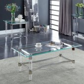 Beaumaris Coffee Table CM4164 in Chrome & Glass w/Options