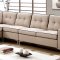 Glenda II Sectional Sofa CM6851BG in Beige Fabric