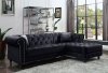 Adnelis Sectional Sofa 57320 in Black Velvet by Acme