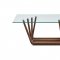 1330 Dining Table 5Pc Set in Walnut by ESF w/Glass Top & Option