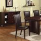 Dark Brown Finish Modern Dining Table w/Leaf and Optional Items