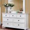 Castor Bedroom CM7590WH in White w/Storage Footboard w/Options