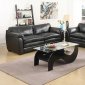 Midtown Sofa & Loveseat in Black Leather Match w/Options