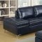 Sadie Sectional Sofa CM6178 in Dark Blue Breathable Leatherette