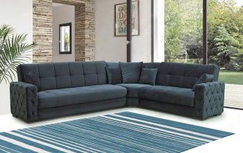 FD510 Sectional Sofa Sleeper in Gray Fabric by FDF [FDSS-FD510 Gray]