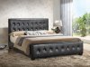 G2583 Upholstered Bed in Black Leatherette by Glory