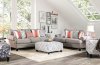 Talluhah Sofa SM8130 in Gray Woven Fabric w/Options