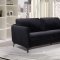 Poppy Sofa 690 in Black Velvet Fabric by Meridian w/Options