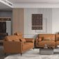 Tussio Sofa LV00943 in Saddle Tan Leather by Mi Piace w/Options