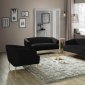 Tori Sofa 657 in Black Velvet Fabric by Meridian w/Options