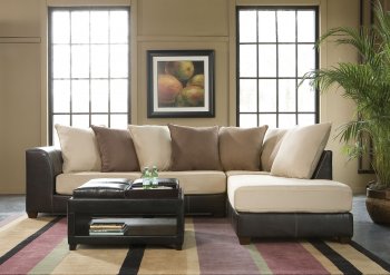 Scatter Back Contemporary Sectional Sofa w/Microfiber Seats [HLSS-U313]