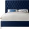 Cruz Bed in Navy Velvet Fabric by Meridian w/Options