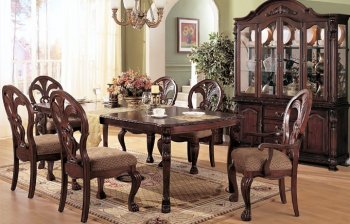 Deep Cherry Finish Classic Formal Dining Room w/Options [PXDS-F2083]