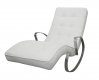 Christiane Rocker Chaise in White Leatherette by Whiteline