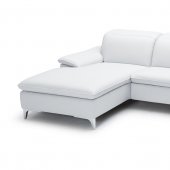 1911B Sectional Sofa in White Bonded Leather by J&M