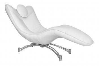 Dream Chaise in White Leatherette by Whiteline Imports [WLCL-Dream White]