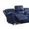 Zuriel Power Motion Sofa 54615 in Blue PU by Acme w/Options