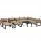 Fortuna 10Pc Patio Sectional Set by Modway Choice of Color