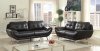 Reanna Sofa CM6414BK in Black Breathable Leatherette w/Options