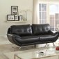 Reanna Sofa CM6414BK in Black Breathable Leatherette w/Options