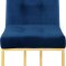 Pierre Dining Chair 714 Set of 2 Navy Velvet Fabric by Meridian