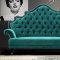 Antonia Settee in Emerald Green Velvet Fabric