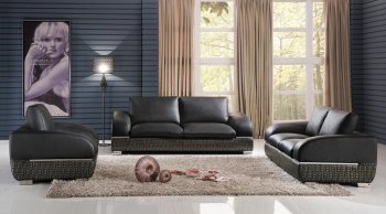 8001 Sofa in Leather by ESF w/Optional Loveseat & Chair [EFS-8001]