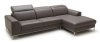 1727 Premium Leather Sectional Sofa in Mudslide Brown by J&M